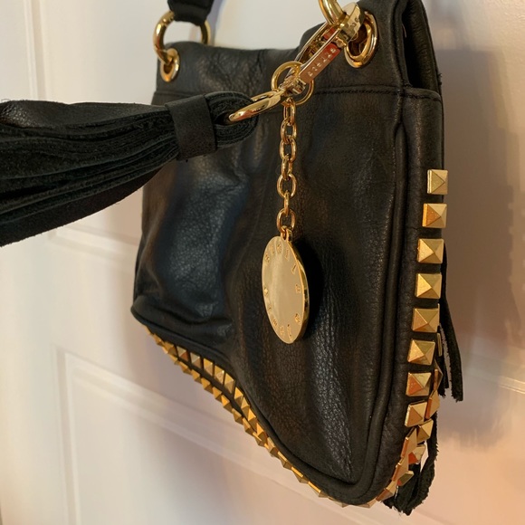 Stella and Jaime black leather shoulder bag - Picture 8 of 12